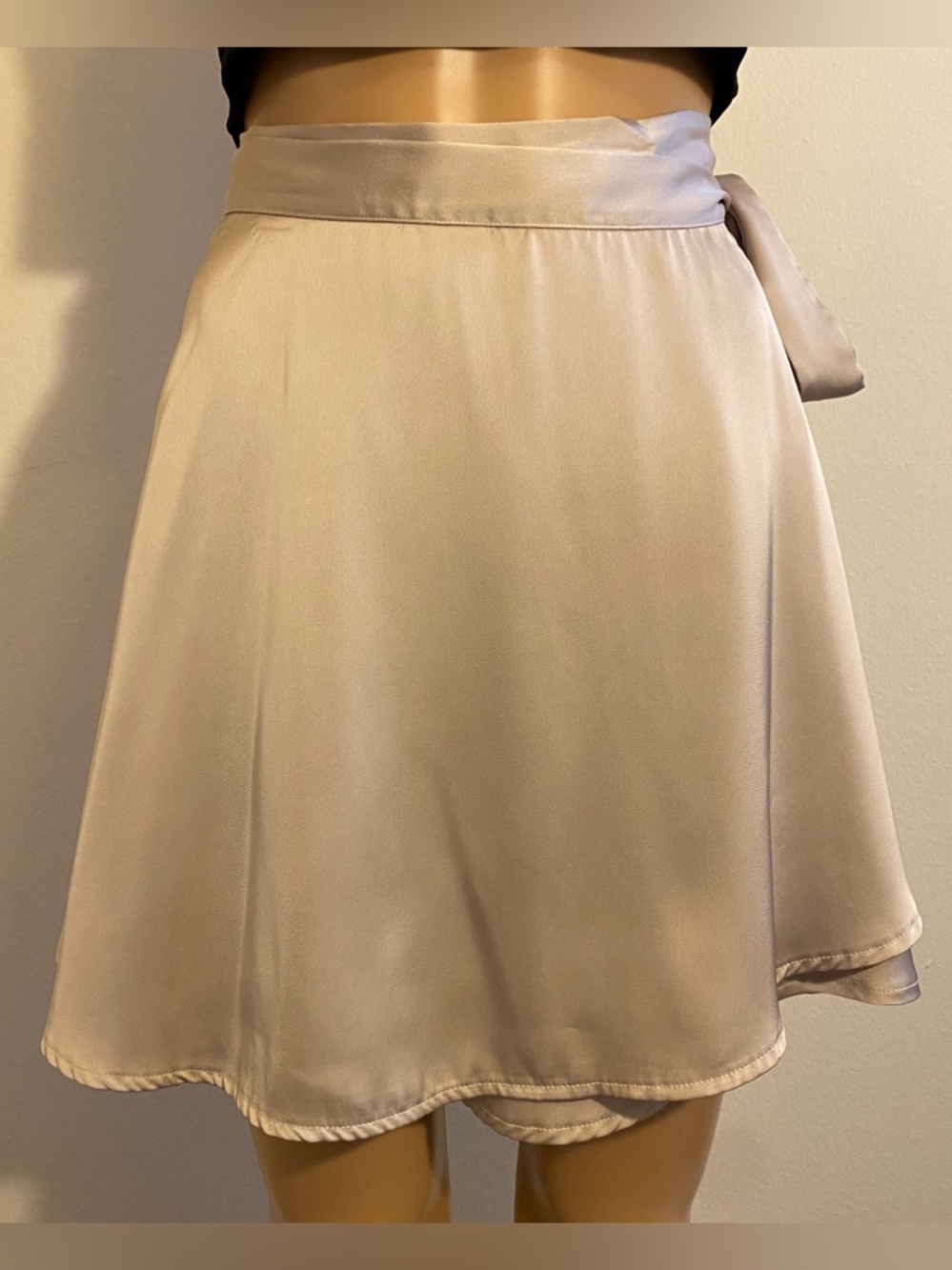 Women SHEIN Gold Wrap Around Skirt